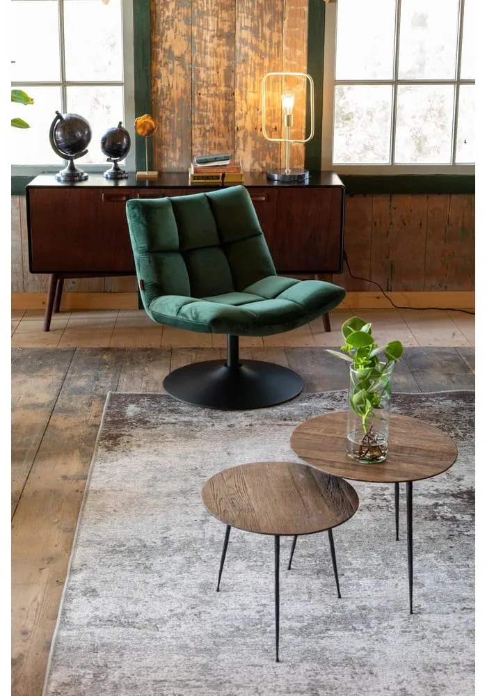 Фотьойл от зелено кадифе Bar - Dutchbone