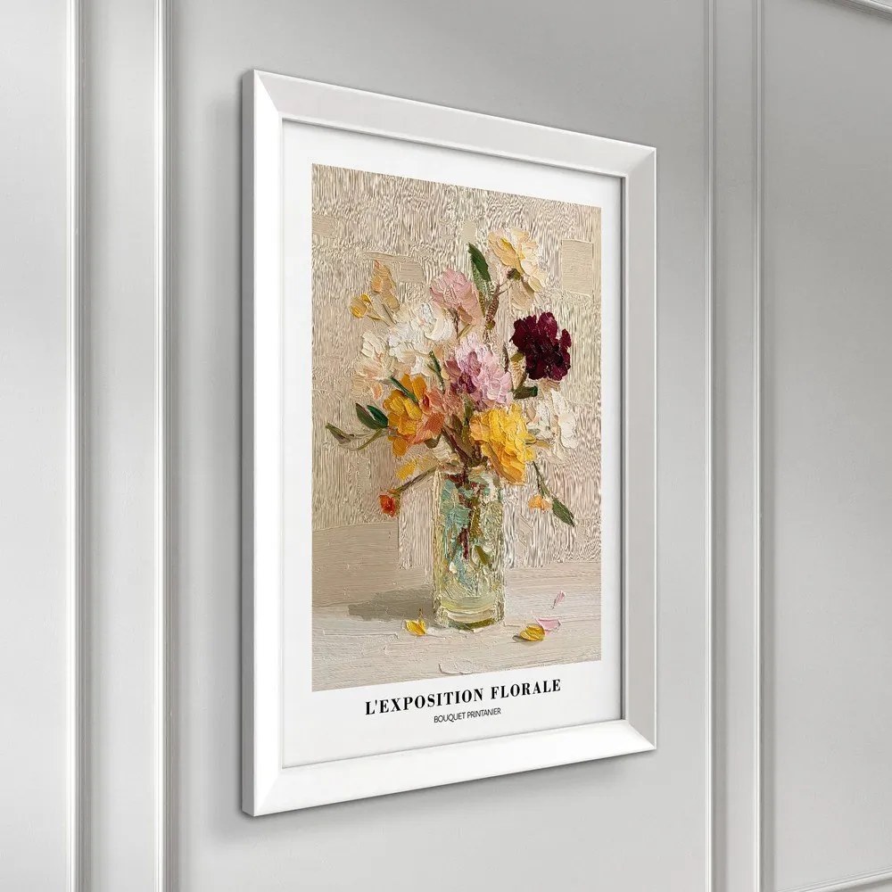 Печатна картина с включена рамка 56x75 cm Sunny Bouquet – Styler
