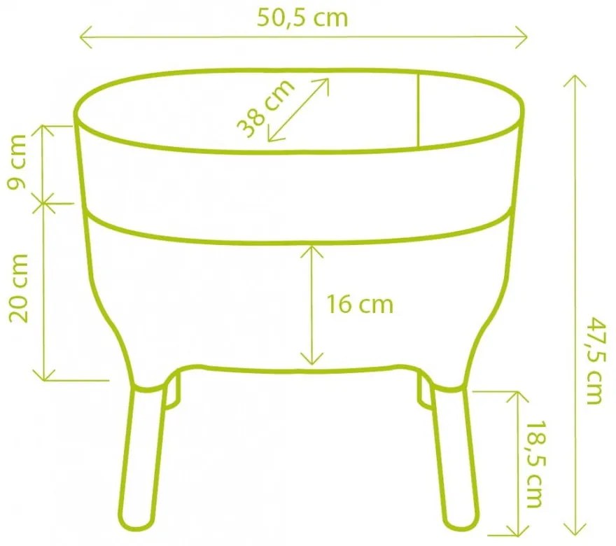 Пластмасов самонапояващ се съд за отглеждане на растения Urbalive – Plastia