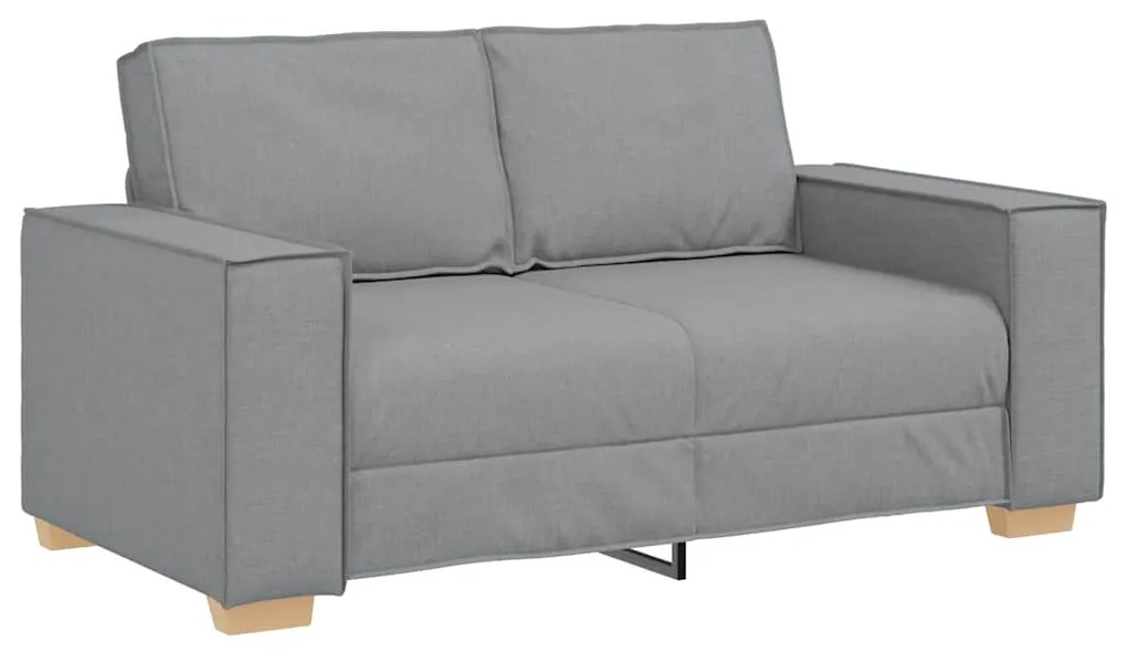 4104970 vidaXL Двуместен диван, светло сив, 120 см, плат