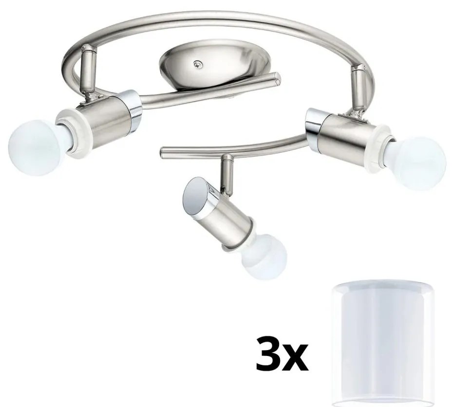 Eglo - LED точково осветително тяло MY CHOICE 3xE14/4W/230V хром/бяло