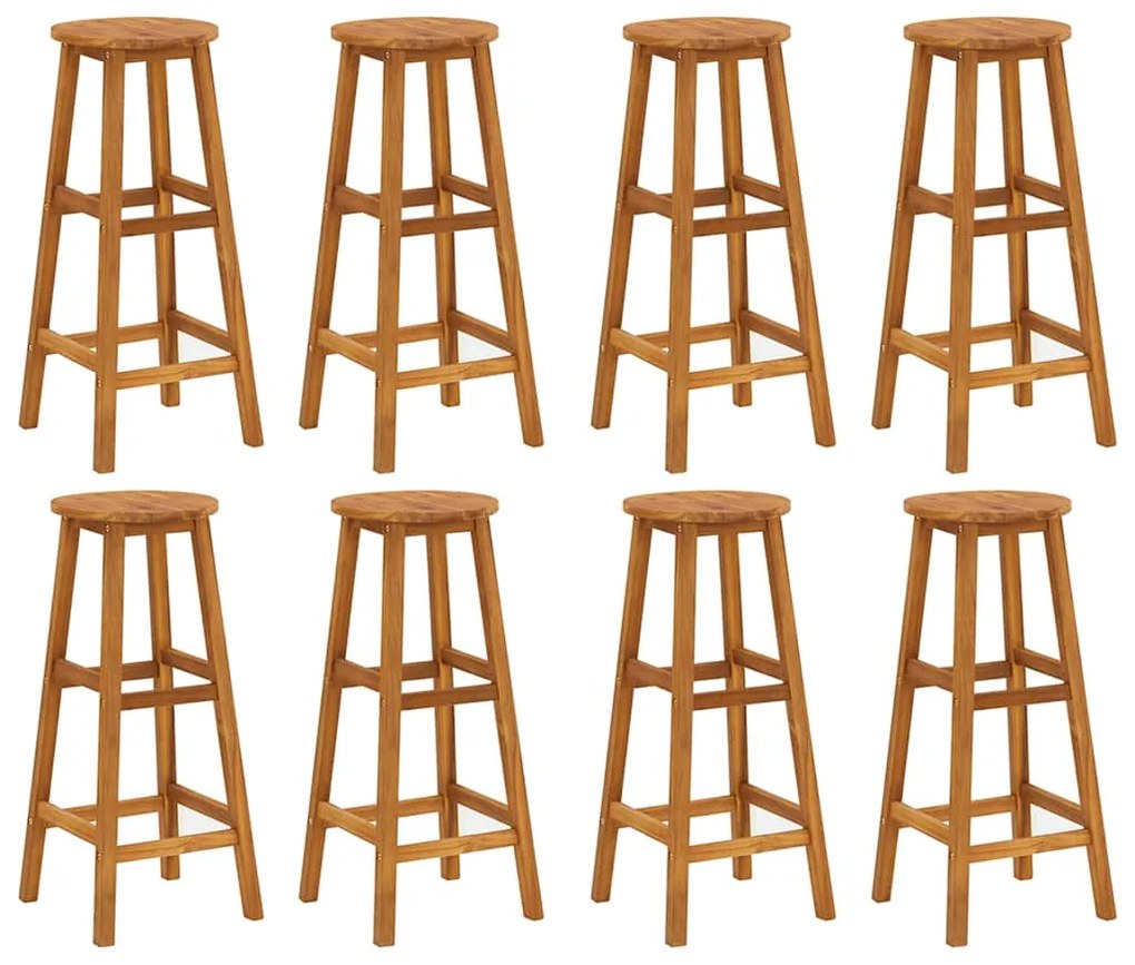 3115986 vidaXL Бар табуретки, 8 бр, акация масив