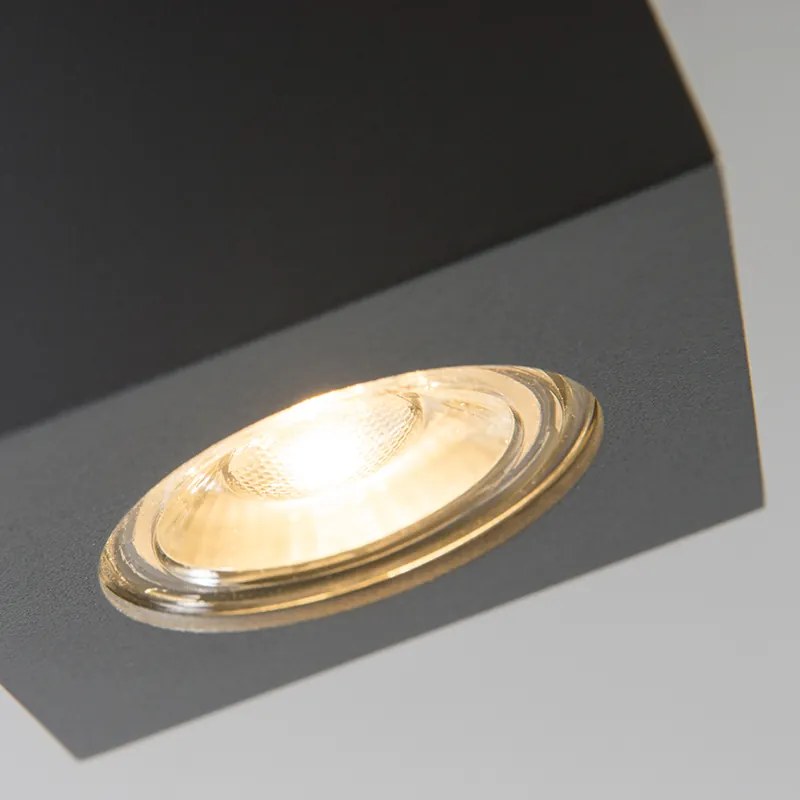 Дизайнерски повърхностно монтиран прожектор антрацит GU10 50mm - Quba 2