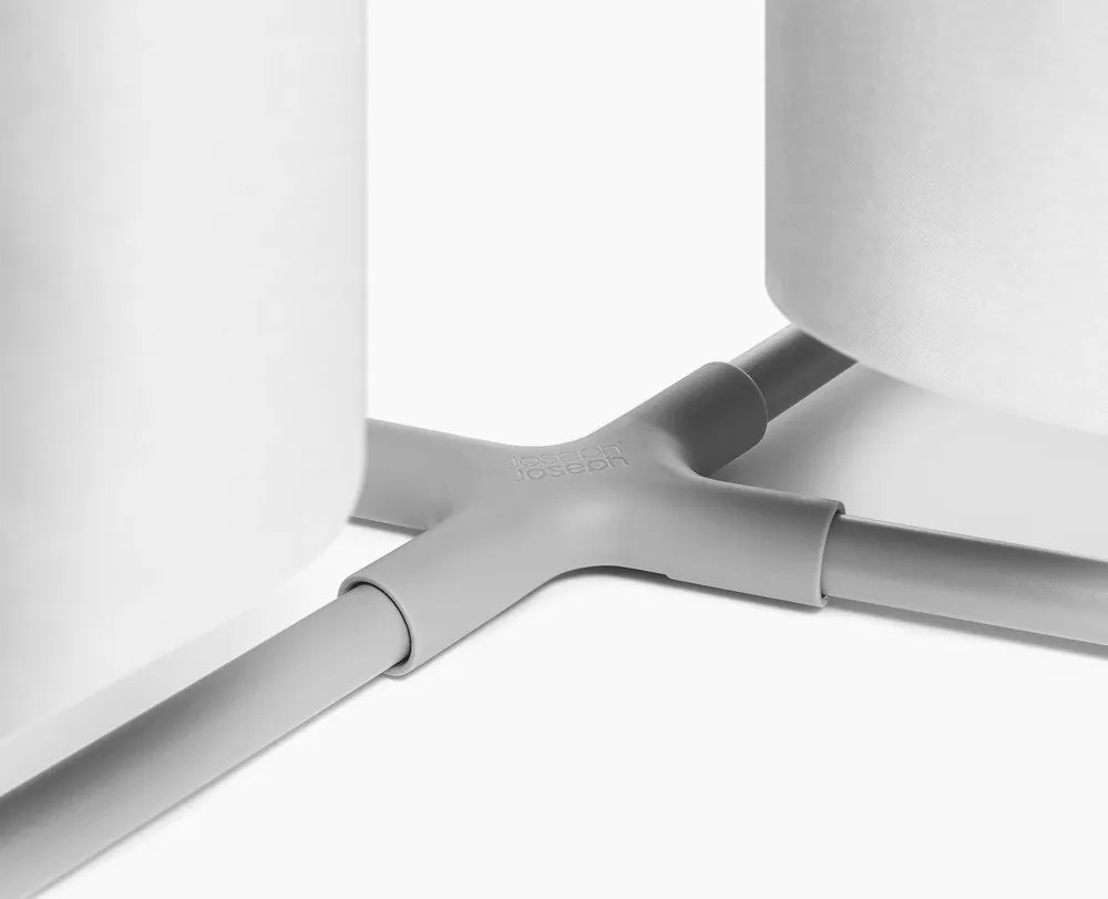 Светлосив текстилен кош за пране 2x40 l Duo – Joseph Joseph