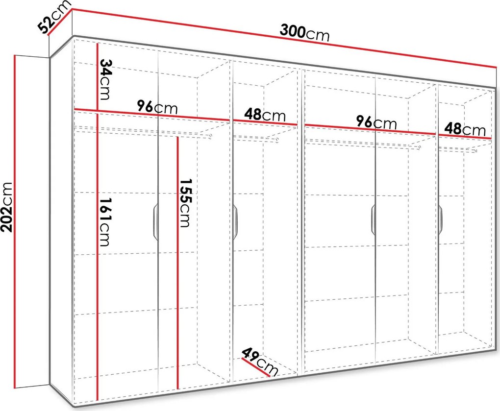 Гардероб Малага плюс шесткрилен-Артизан
