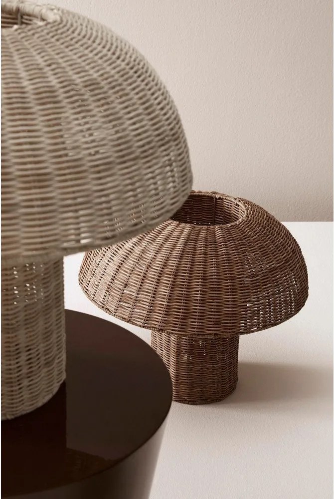 Ратанова LED настолна лампа в естествен цвят с ратанов абажур (височина 40 cm) Irele – Bizzotto