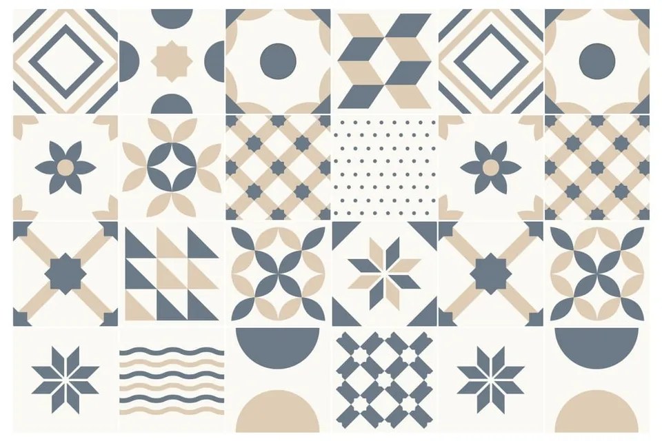 Стикери в комплект на плочките 24 бр. 15x15 cm Minimal – Ambiance