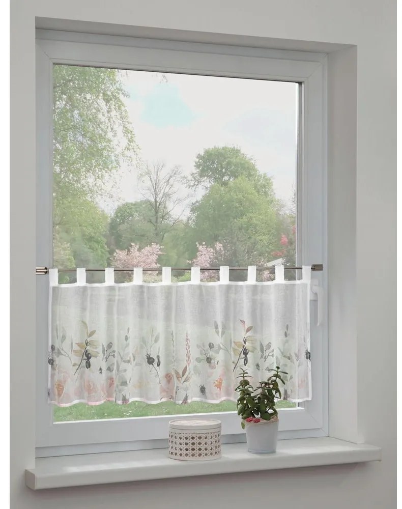 Бяла завеса 135x45 cm Floral – Sehlbach