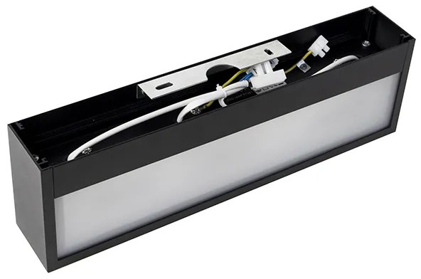 Дизайнерски правоъгълен стенен аплик черен 35 см - Houx