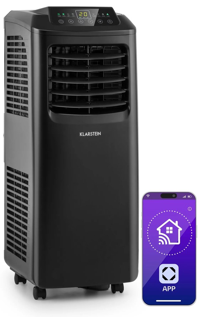 Klarstein Pure Blizzard Smart 9k, мобилен климатик, 9000 BTU/2,6 kW, енергиен клас А, дистанционно управление
