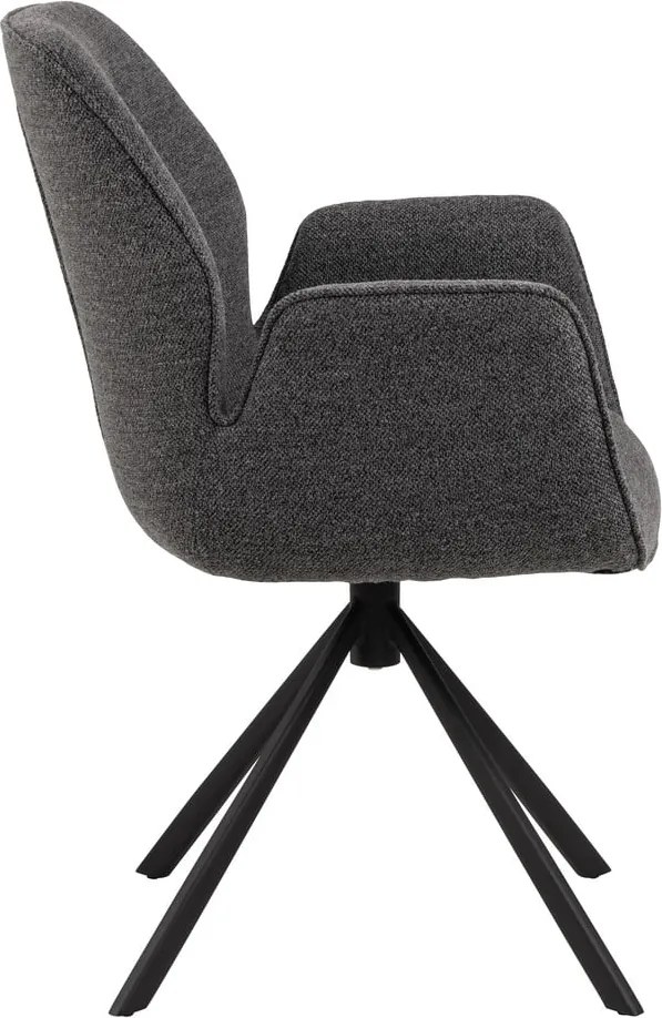 Тъмносив тапициран трапезен стол Aura – Actona