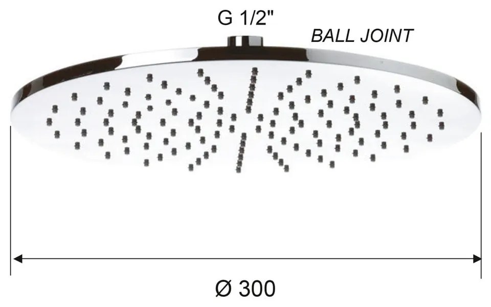 Бяла месингова душ глава ø 30 cm – Sapho