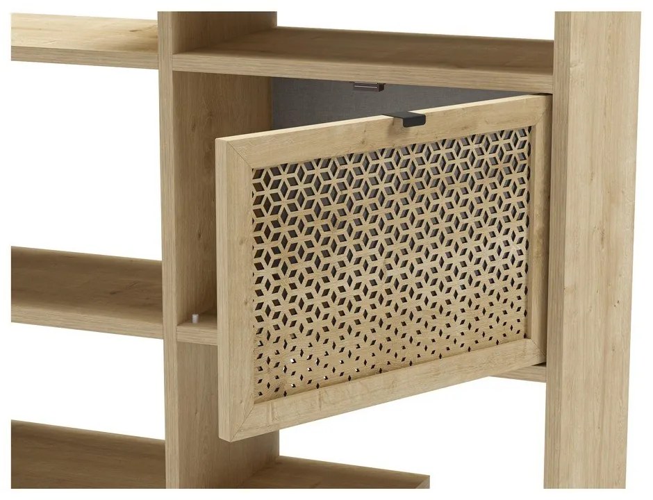 Етажерка за книги в дъбов декор в естествен цвят 95x170 cm Ecrin - Marckeric