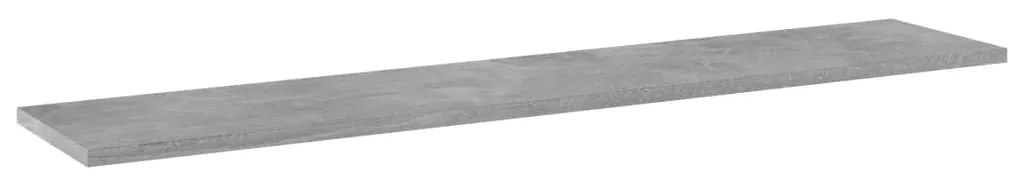 805386 vidaXL Рафтове, 4 бр, бетонно сиви, 100x20x1,5 см, инженерно дърво