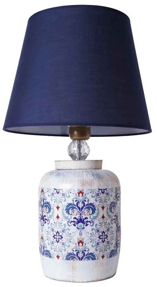 Настолна лампа RAMZES 1xE27/40W/230V синя/бяла