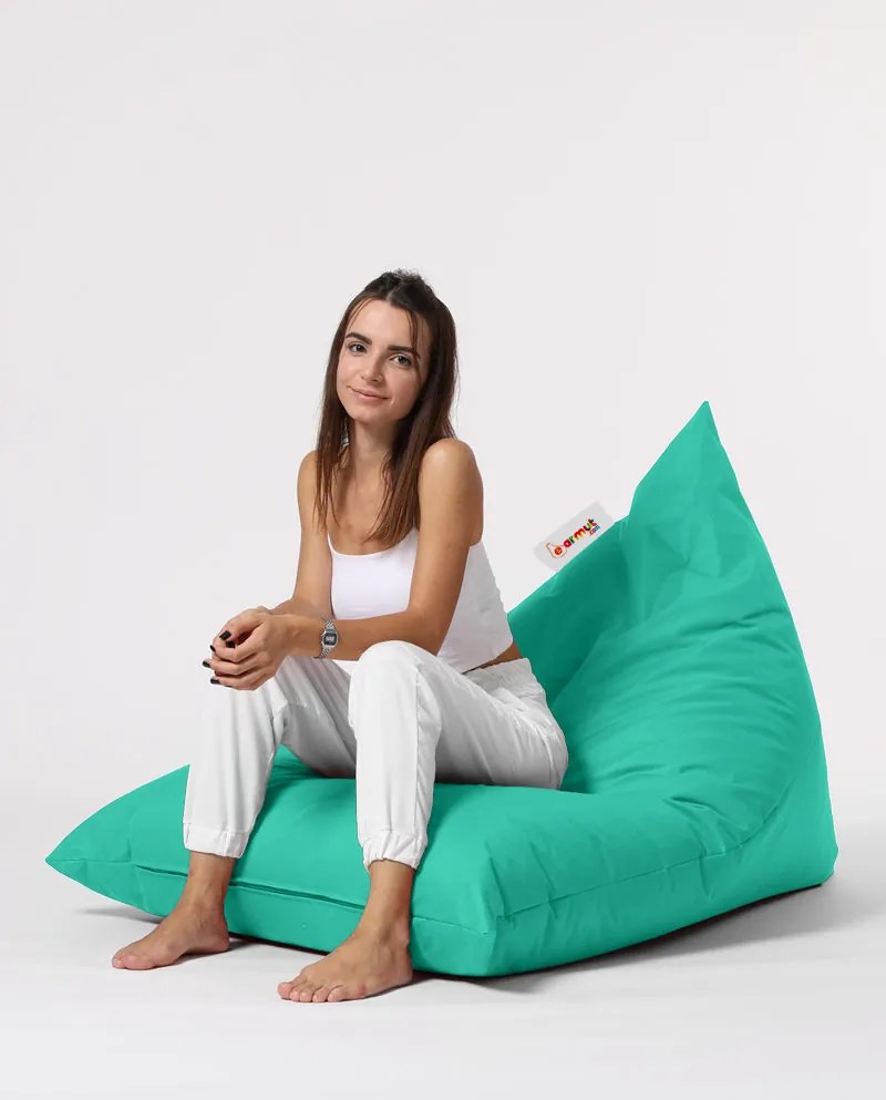 Градински пуф Pyramid Big Bed Pouf, цвят Тюркоаз