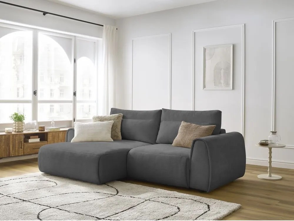 Сив ъглов диван Aden – Bobochic Paris