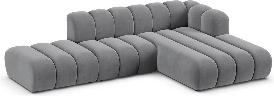 Светлосив ъглов диван (десен ъгъл) Lupine – Micadoni Home