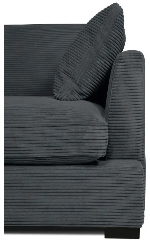 Сив диван от рипсено кадифе 132 cm Mobby – Scandic