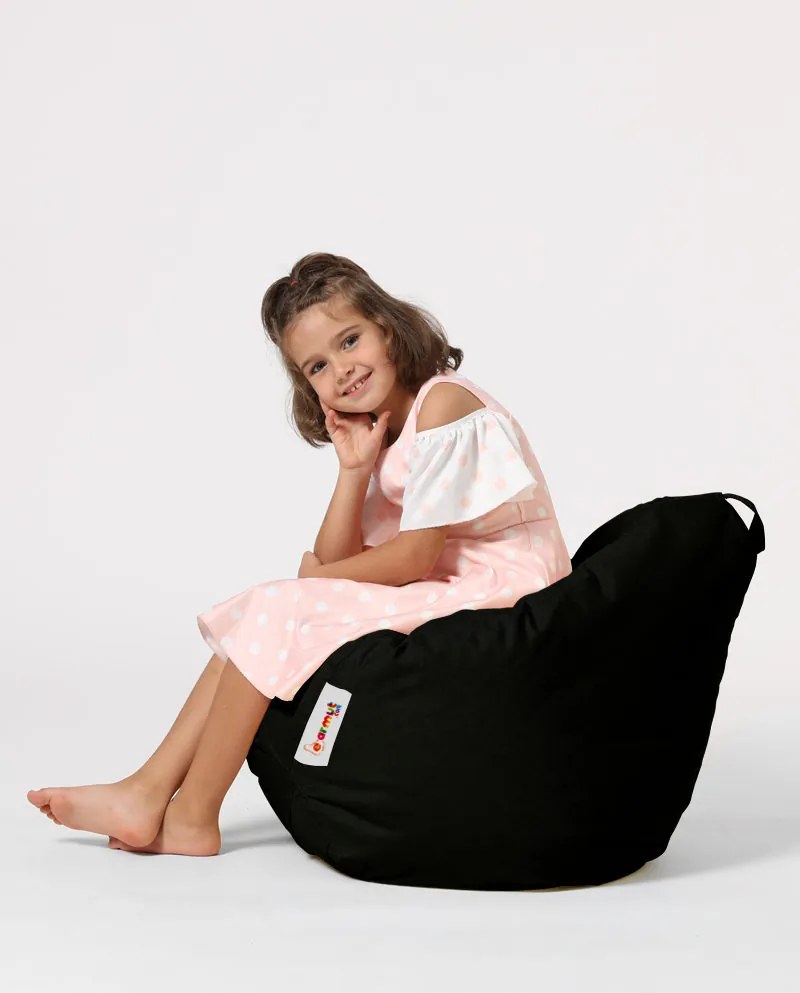 Градински пуф Premium Kids, цвят Черен