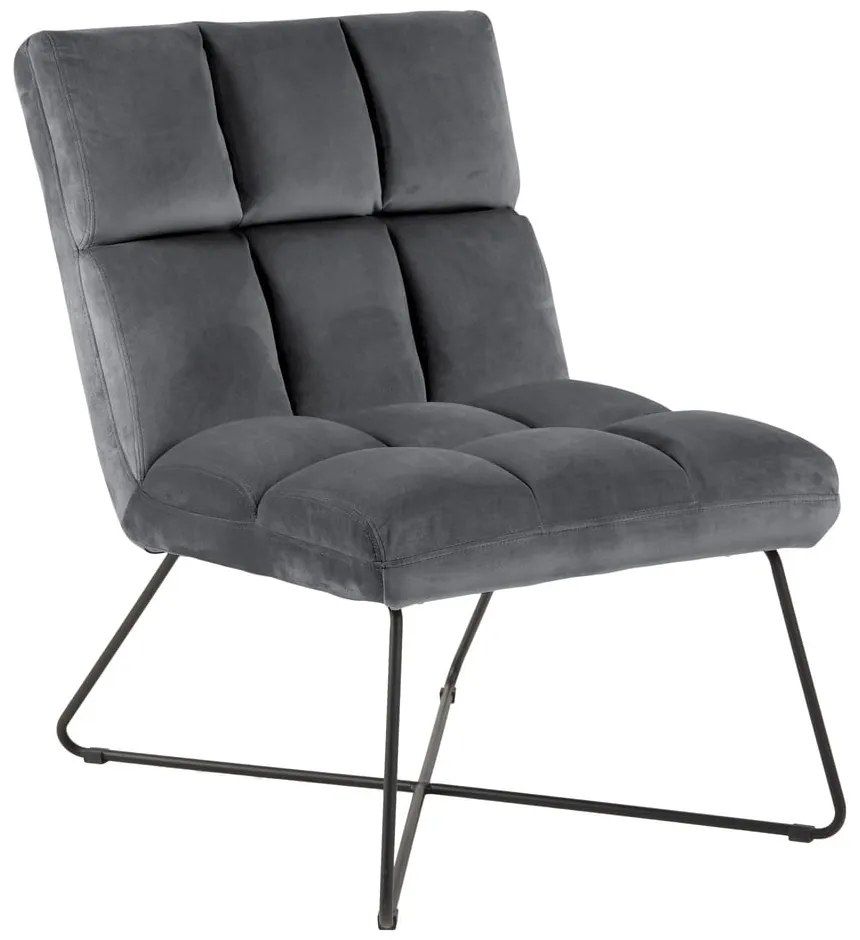 Сиво кадифено кресло Alba – Actona