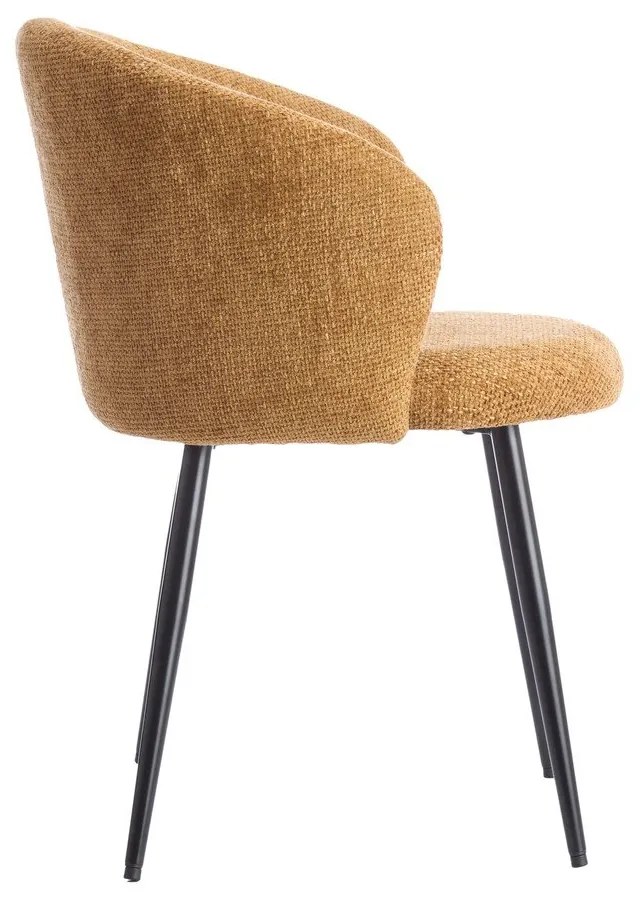 Метални трапезни столове в комплект 2 бр. в цвят жълта охра Radaja – Light & Living