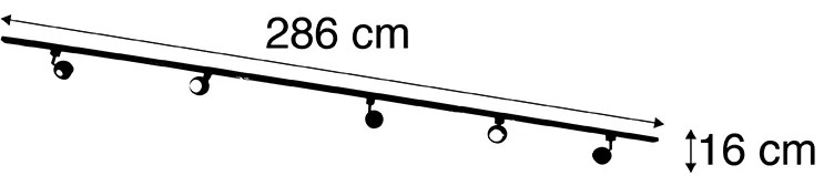 Интелигентна 1-фазна релсова система с 5 броя WiFi GU10 бели - Gissi