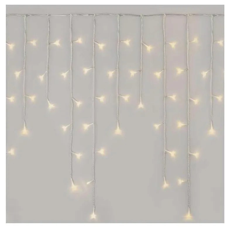 LED Екстериорни Коледни лампички 300xLED/8 режима 10м IP44 топло бели + дистанционно