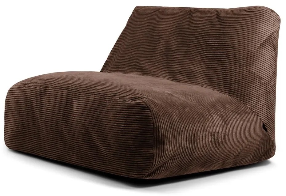 Тъмнокафяв пуф от рипсено кадифе Sofa Tube – SLOWDOWN