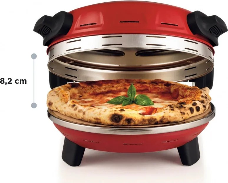 Електрическа фурна за пица Ariete "Pizzeria Gourmet" 0934/00, 1500W, 32 см, До 400C, 5 нива, , Червен