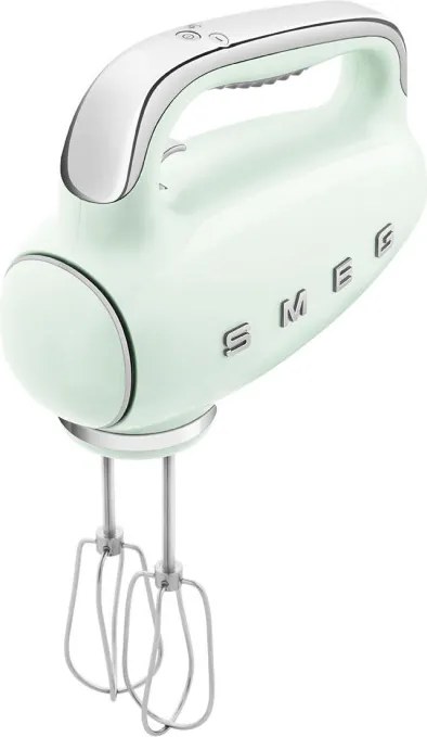 Ръчен миксер SMEG 50's Style HMF01PGEU, 250W, 9 скорости, Турбо, Скрит LED дисплей, Таймер, Аксесоари, Зелен