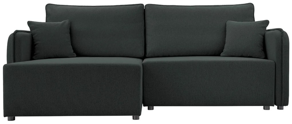 Ъглов диван Melody-Тъмно сиво-Десен