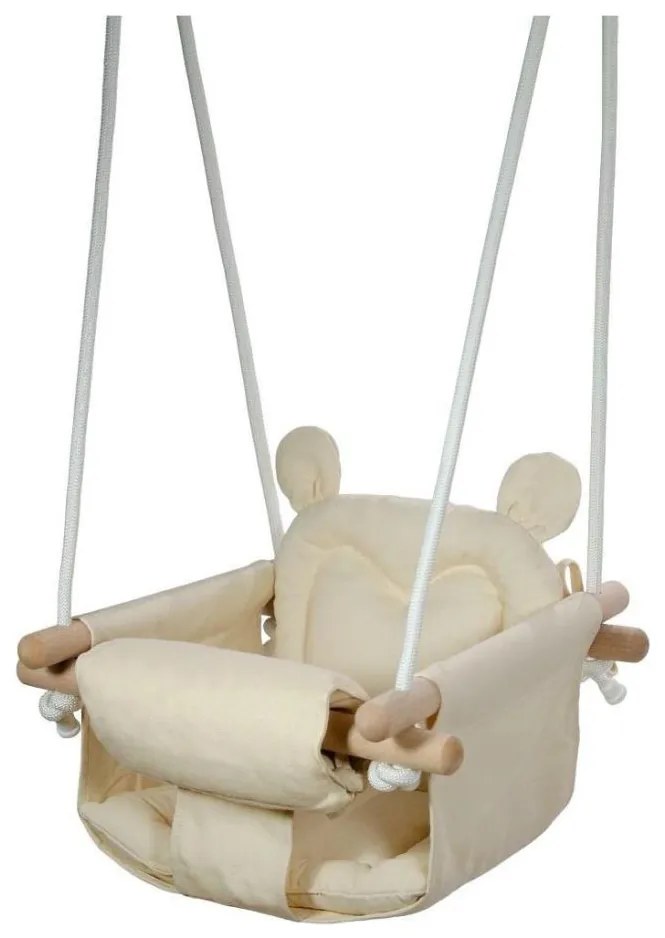 2Kids Toys - Детска текстилна люлка кремав/бук