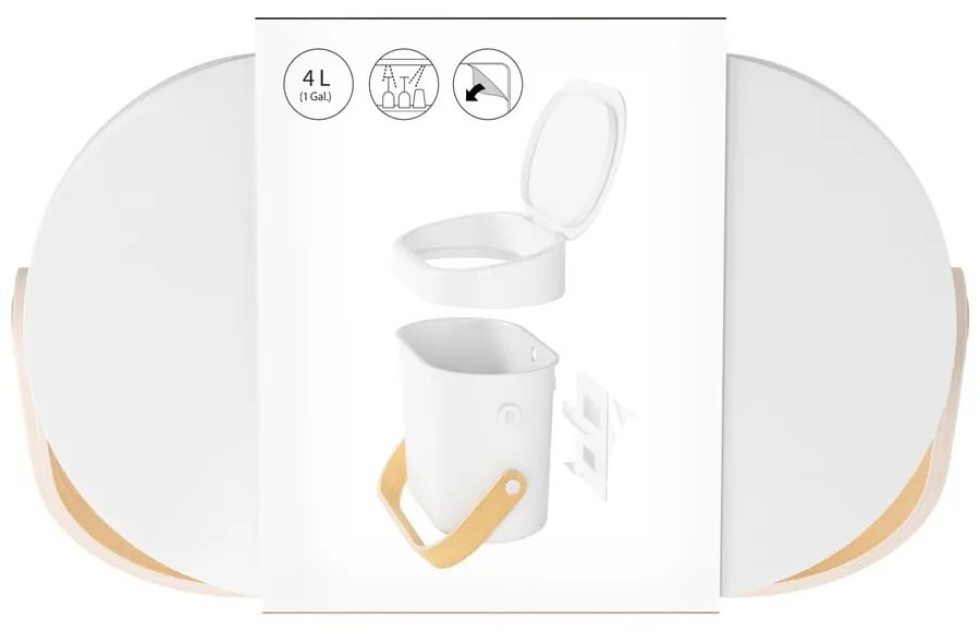 Бял контейнер за компостируеми отпадъци 4 l Bellwood – Umbra