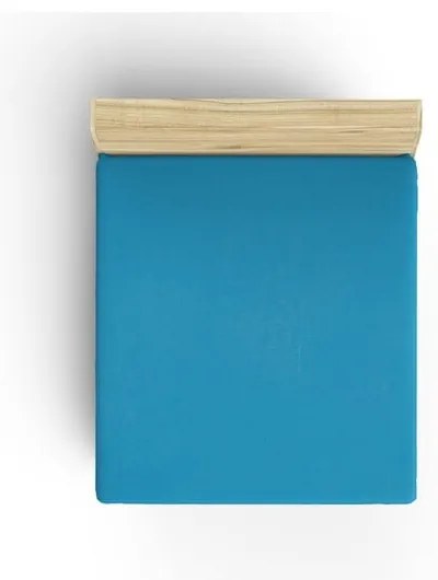 Син чаршаф от еластичен памук 160x200 cm - Mijolnir