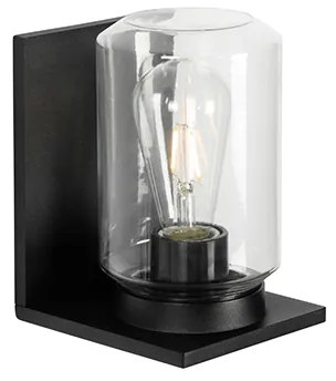 Модерна стенна лампа черна IP54 - Marshall