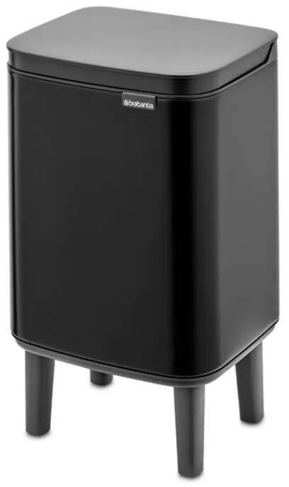 Кош за боклук Brabantia Bo Small Hi 1006641, 4 л, Плавно и безшумно отваряне, Противоплъзгаща основа, Черен