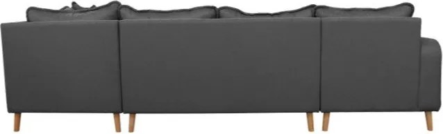 Тъмносив ъглов диван (ляв ъгъл) Beata - Ropez