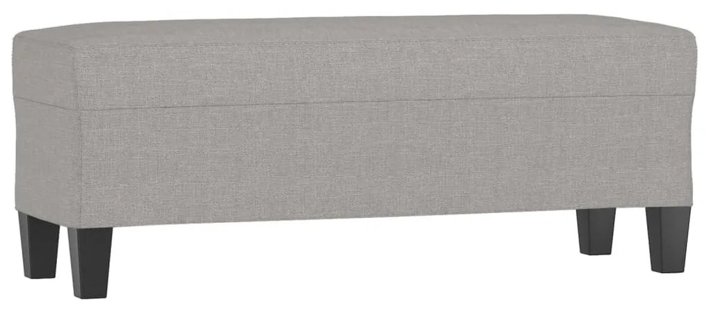 349451 vidaXL Пейка, светлосива, 100x35x41 см, плат