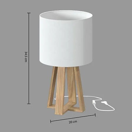 Нощна лампа atmosphera Molu, 35 cm - Бял