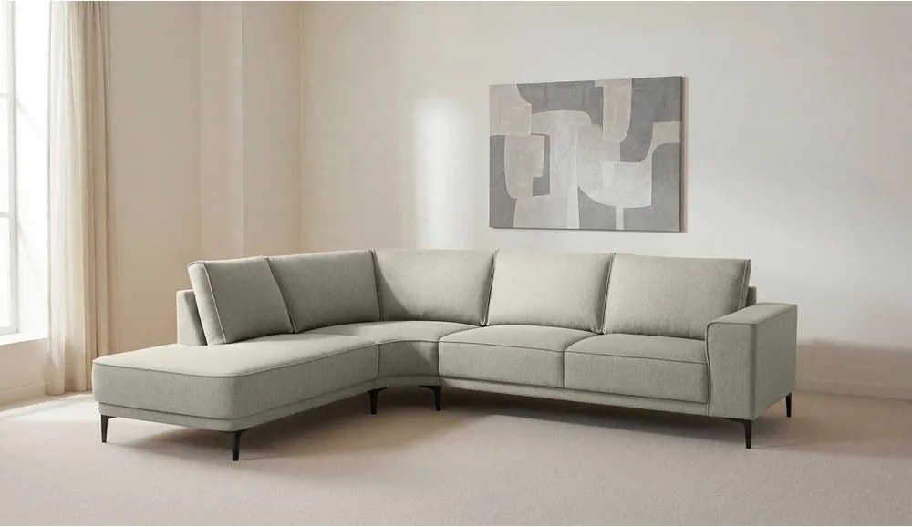 Светлосив ъглов диван (ляв ъгъл) Copenhagen – Scandic