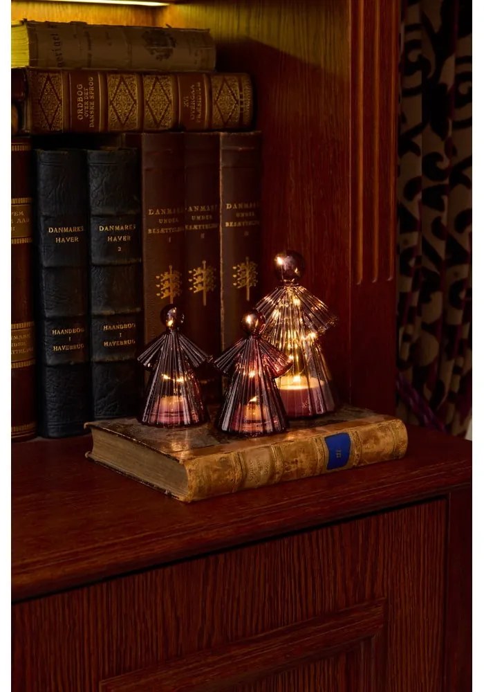 Светлинни декорации в цвят бордо в комплект от 2 бр. ø 6,5 cm Alberte - Sirius