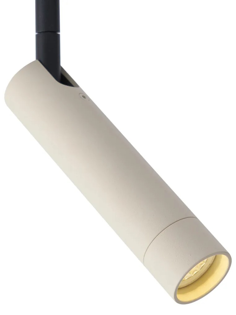 Модерен спот бежов с черно за релсова система 1-фазен - Iconic Ivy