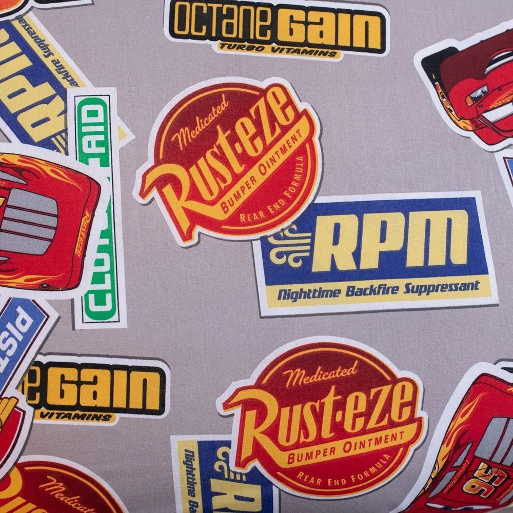 Червено единично памучно детско спално бельо 140x200 cm Cars "Legend" – Jerry Fabrics