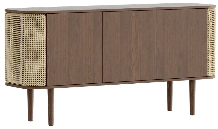 Нисък скрин с дъбов декор в естествено кафяво 150x75 cm Treasures - UMAGE