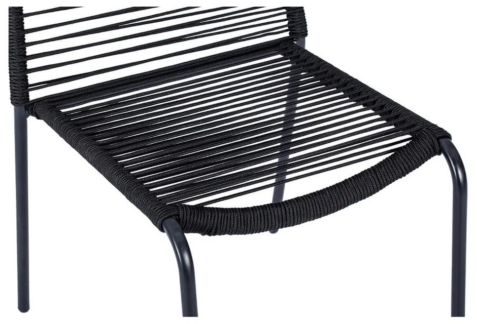 Комплект от 4 черни стола за хранене Kai и маса от естествен цвят Thor - Bonami Essentials