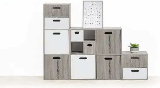 Рафт 5five Mix'n Modul, 3 отделения, MDF, 35x32x101 cm - Бял