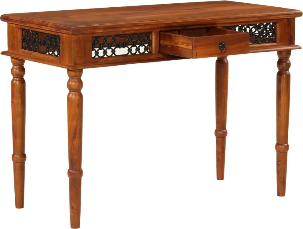 356973 vidaXL Бюро с чекмедже 110x50x76 см масивна акация