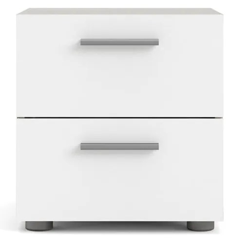 Бяло нощно шкафче в дъбов декор Pepe - Tvilum