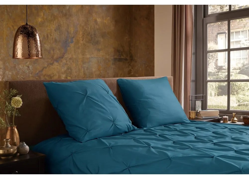 Единично удължено спално бельо от микрофибър в петролен цвят 140x220 cm Pure Elegance – Good Morning